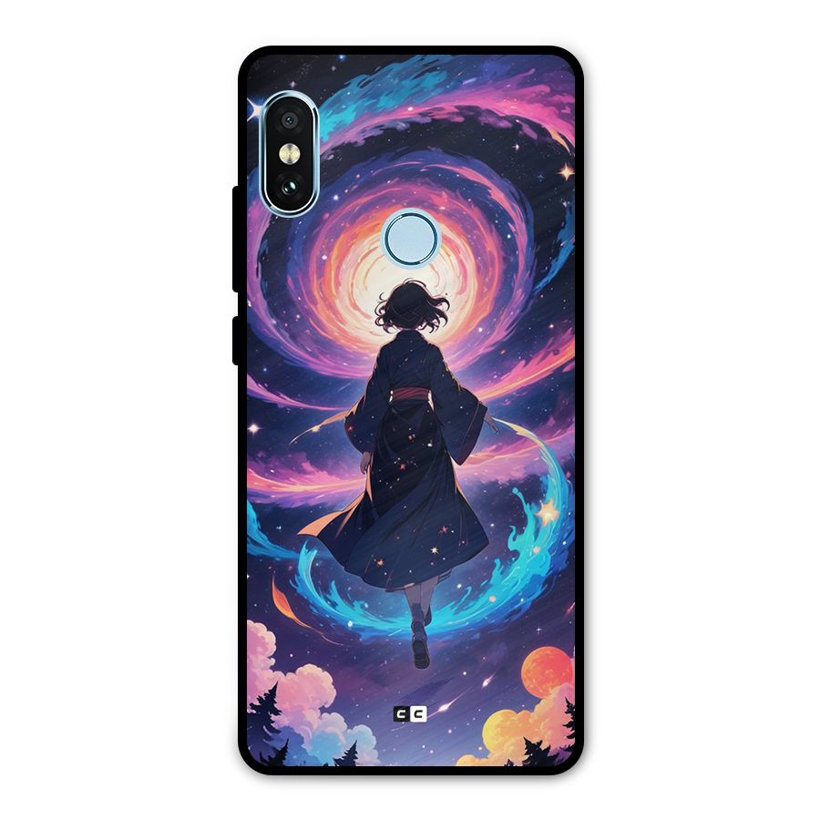 Anime Galaxy Girl Metal Back Case for Redmi Note 5 Pro
