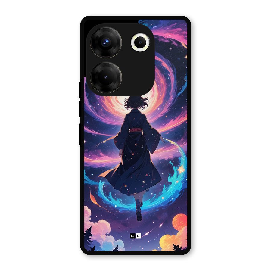 Anime Galaxy Girl Metal Back Case for Tecno Camon 20 Pro
