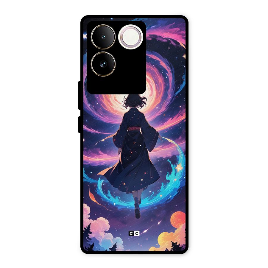 Anime Galaxy Girl Metal Back Case for Vivo T2 Pro