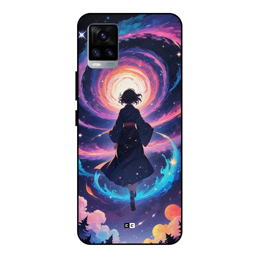 Anime Galaxy Girl Metal Back Case for Vivo V20 2021
