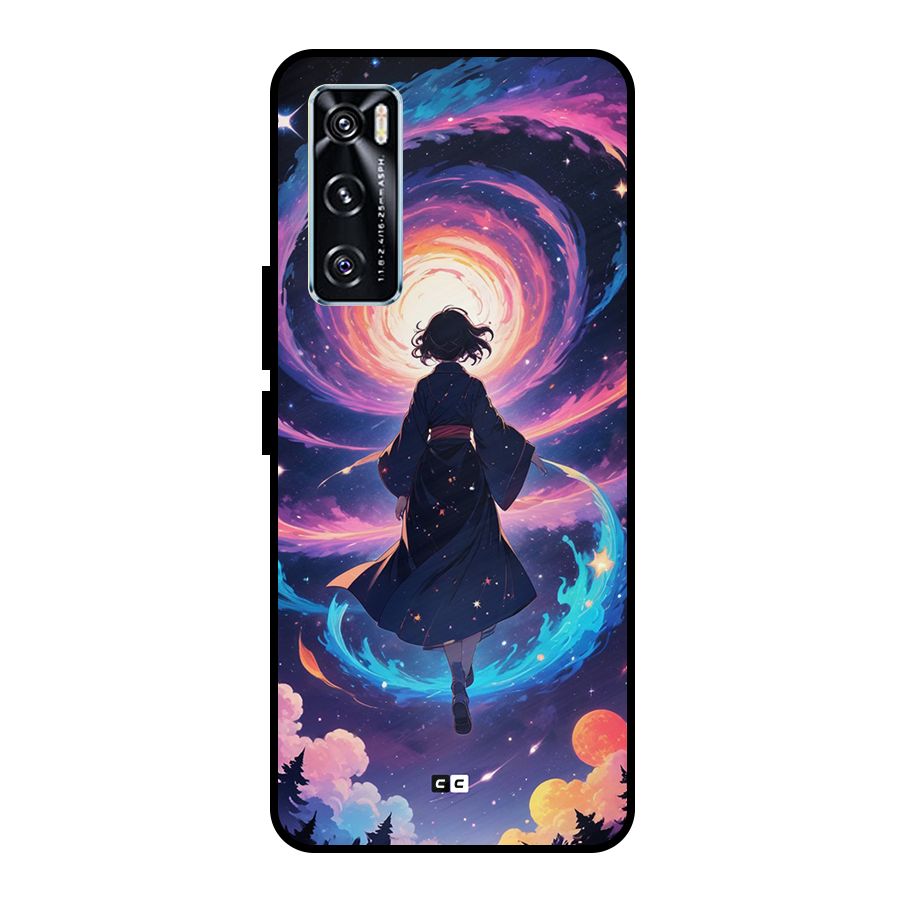 Anime Galaxy Girl Metal Back Case for Vivo V20 SE