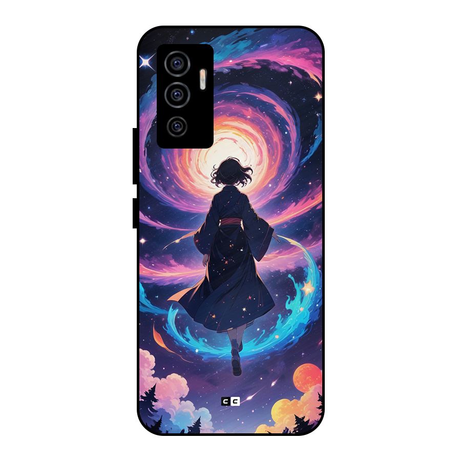 Anime Galaxy Girl Metal Back Case for Vivo V23e
