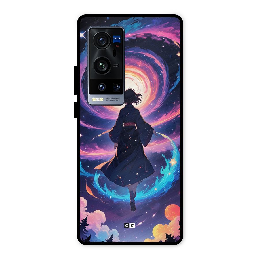 Anime Galaxy Girl Metal Back Case for Vivo X60 Pro Plus