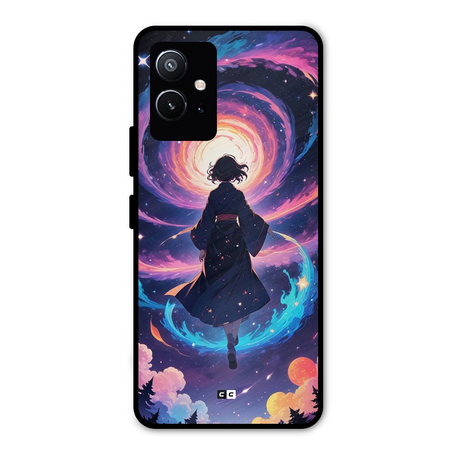 Anime Galaxy Girl Metal Back Case for Vivo Y75 5G