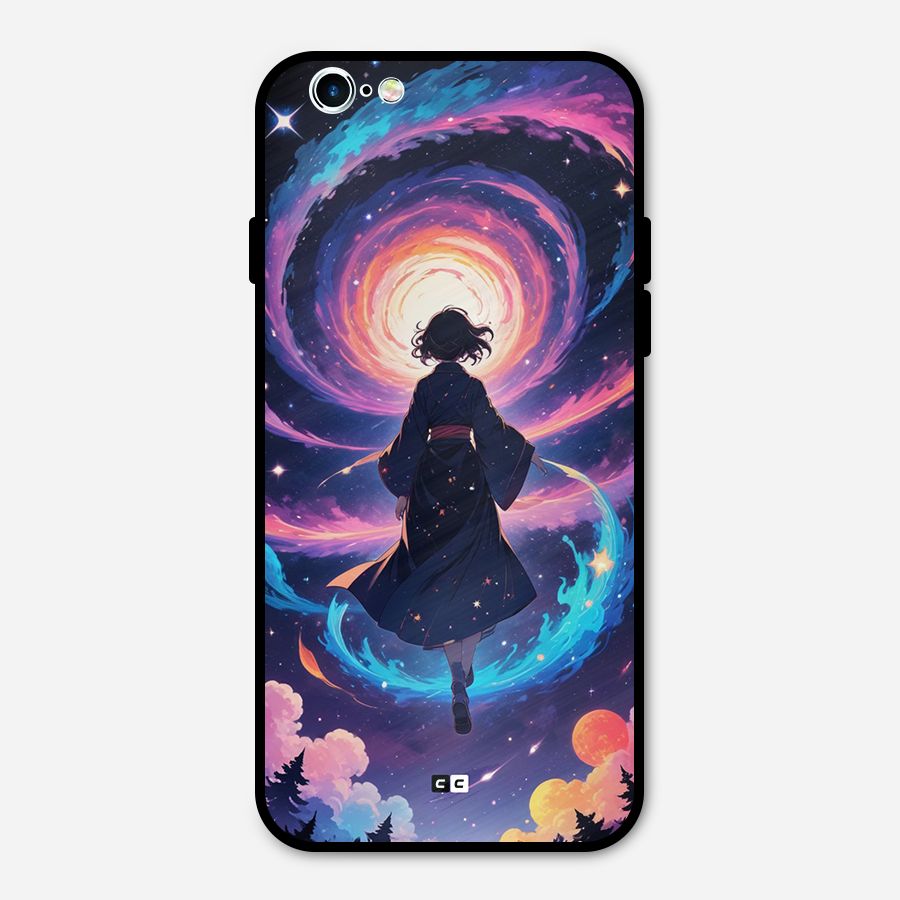 Anime Galaxy Girl Metal Back Case for iPhone 6 6s