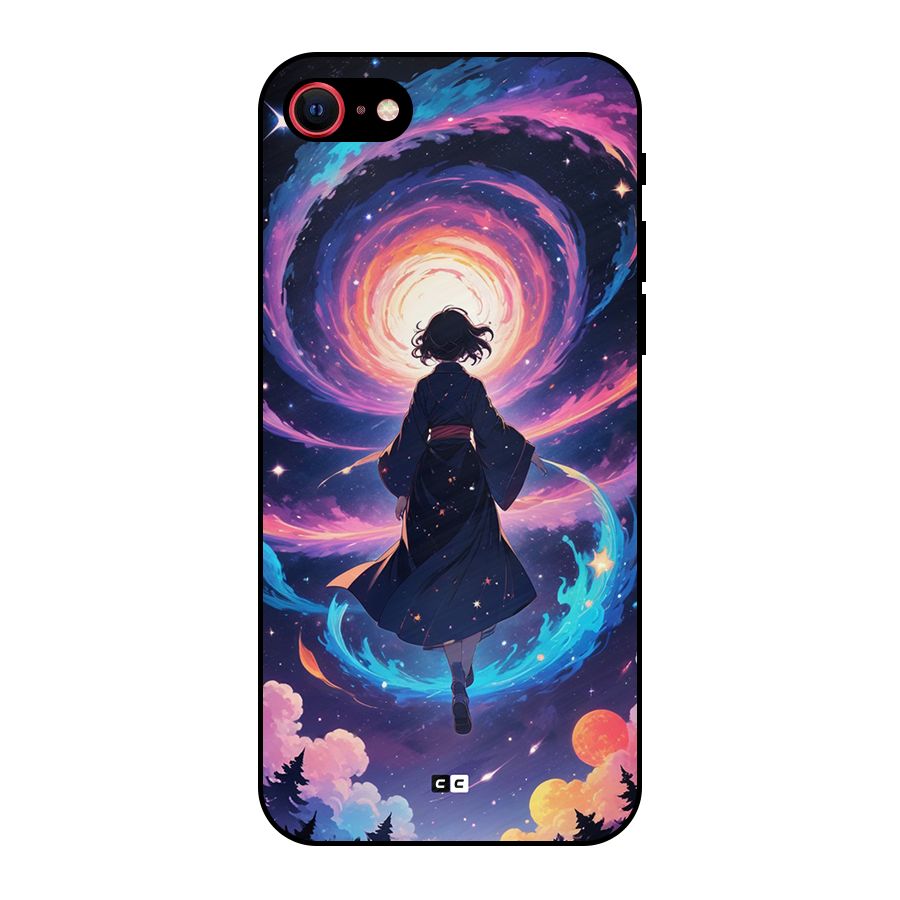 Anime Galaxy Girl Metal Back Case for iPhone 7