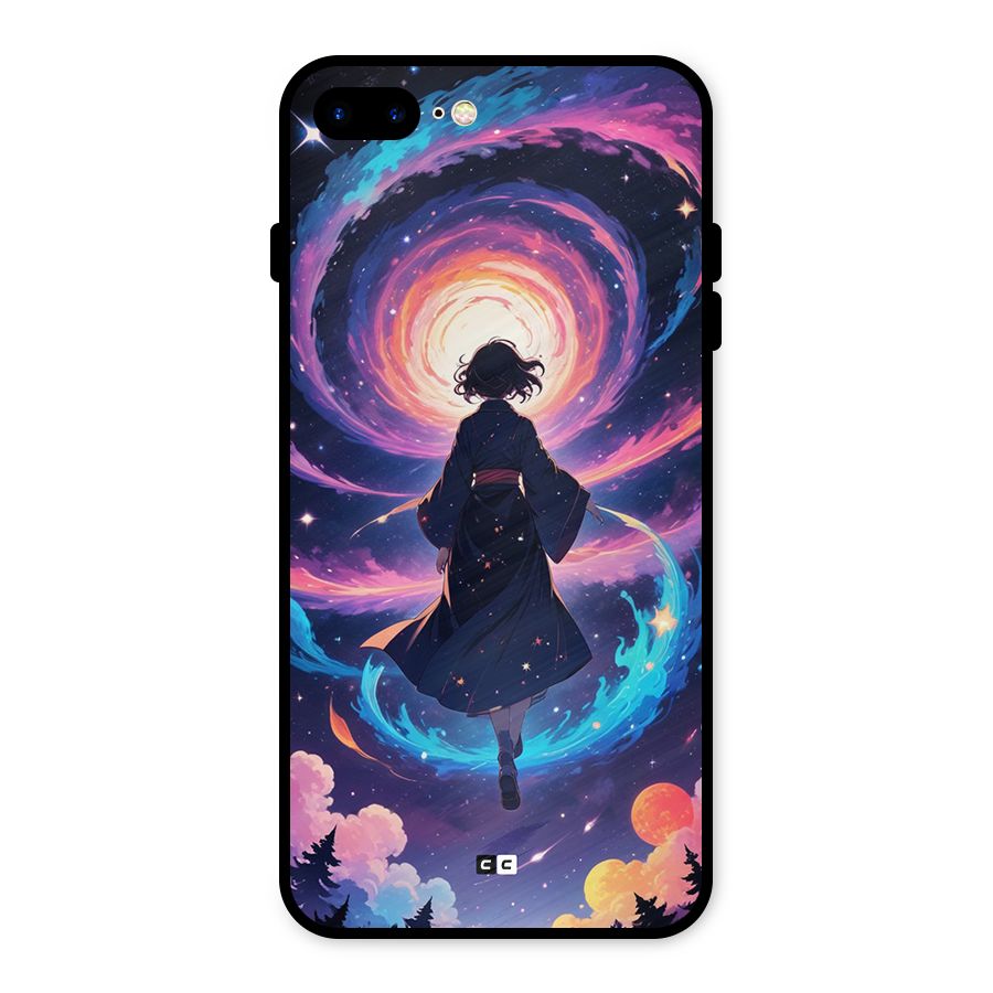 Anime Galaxy Girl Metal Back Case for iPhone 7 Plus