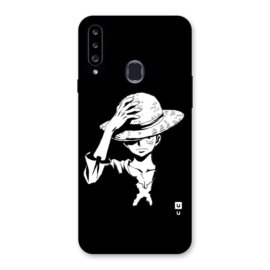 Anime One Piece Luffy Silhouette Back Case for Galaxy A20s