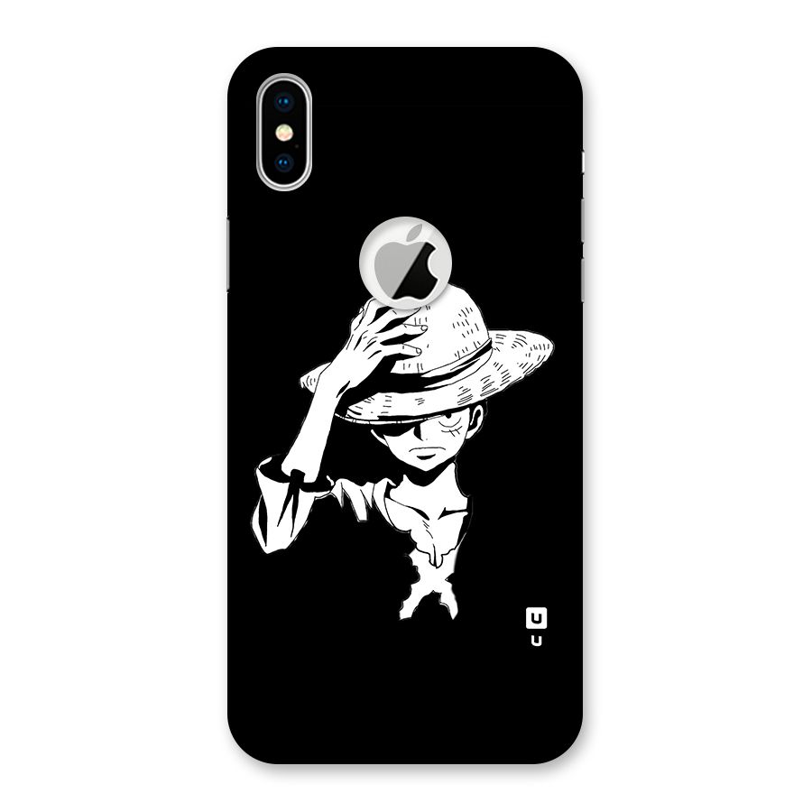 Anime One Piece Luffy Silhouette Back Case for iPhone X Logo Cut