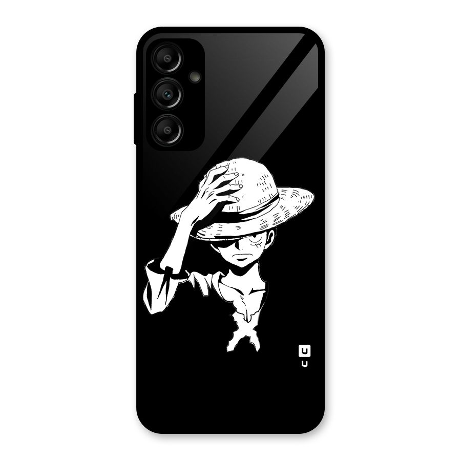 Anime One Piece Luffy Silhouette Glass Back Case for Galaxy A14 5G