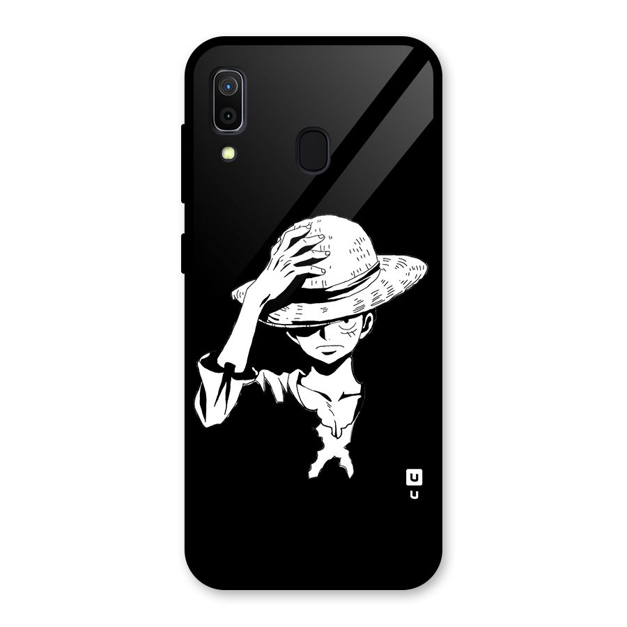 Anime One Piece Luffy Silhouette Glass Back Case for Galaxy A30