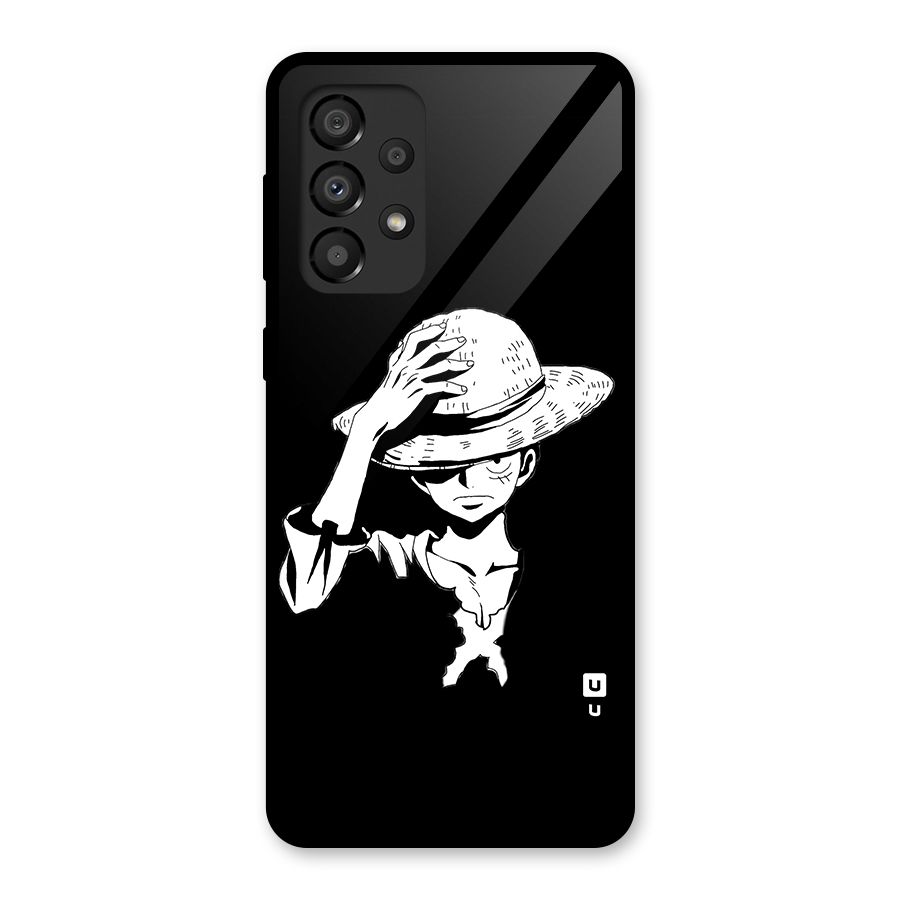 Anime One Piece Luffy Silhouette Glass Back Case for Galaxy A33 5G