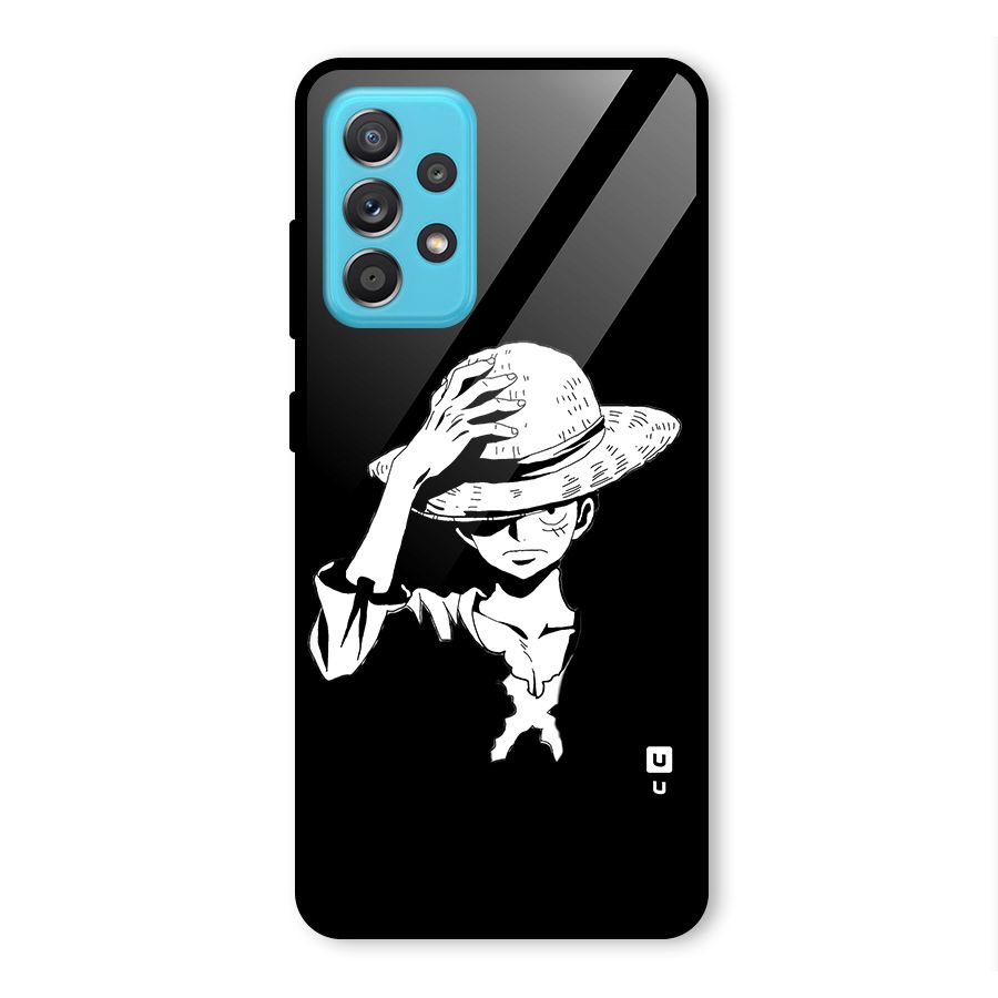 Anime One Piece Luffy Silhouette Glass Back Case for Galaxy A52