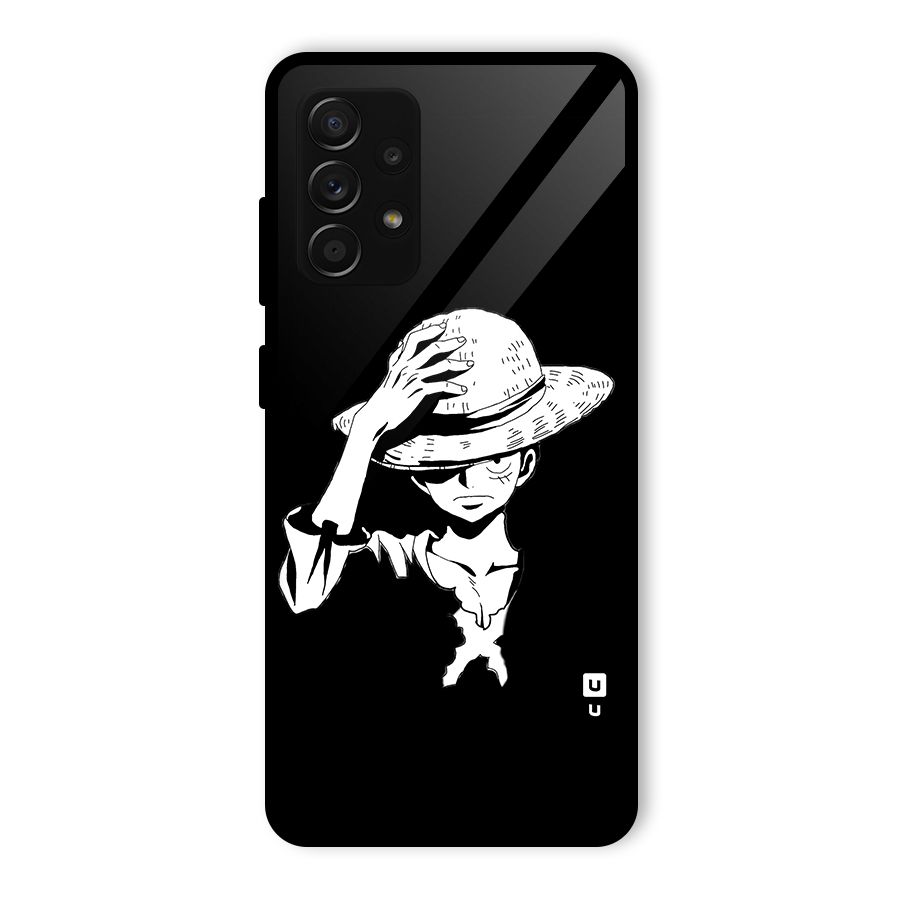 Anime One Piece Luffy Silhouette Glass Back Case for Galaxy A53 5G