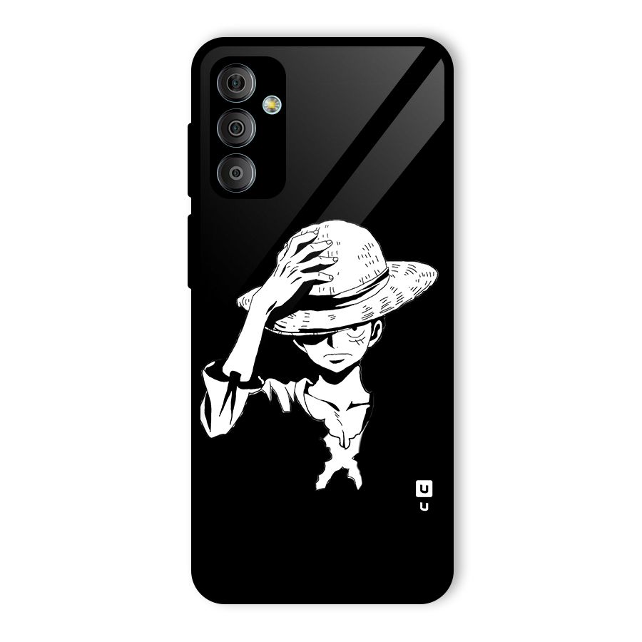 Anime One Piece Luffy Silhouette Glass Back Case for Galaxy F23