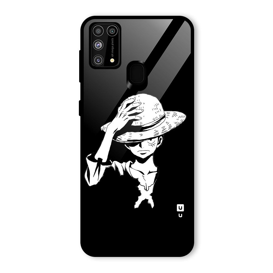 Anime One Piece Luffy Silhouette Glass Back Case for Galaxy F41