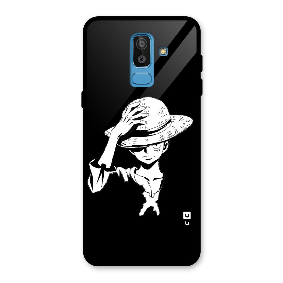 Anime One Piece Luffy Silhouette Glass Back Case for Galaxy J8