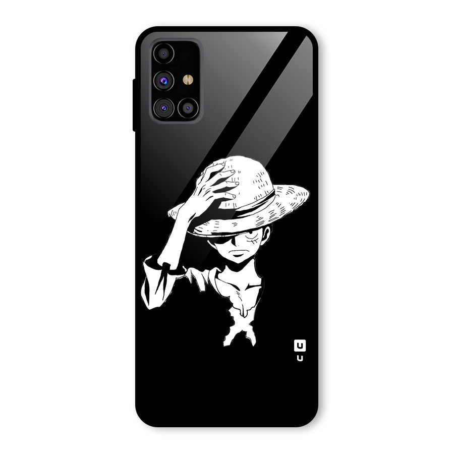 Anime One Piece Luffy Silhouette Glass Back Case for Galaxy M31s