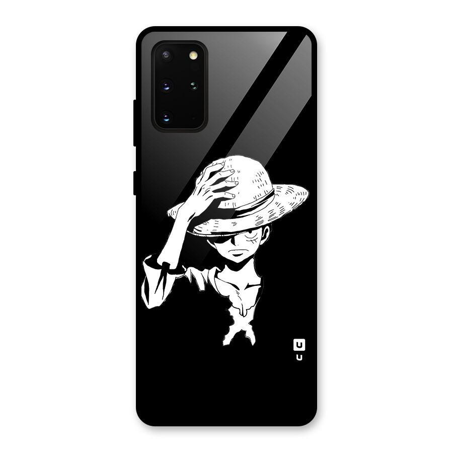 Anime One Piece Luffy Silhouette Glass Back Case for Galaxy S20 Plus