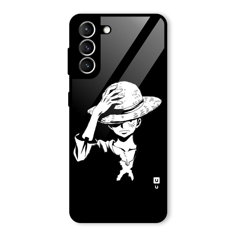 Anime One Piece Luffy Silhouette Glass Back Case for Galaxy S21 5G