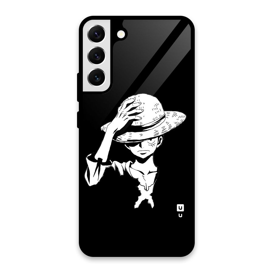 Anime One Piece Luffy Silhouette Glass Back Case for Galaxy S22 Plus 5G