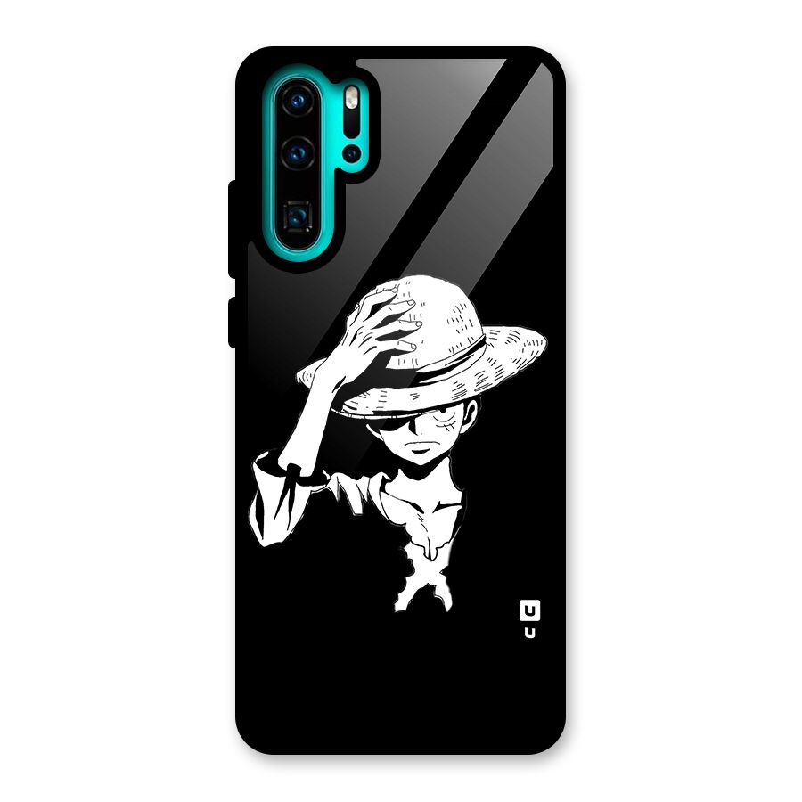 Anime One Piece Luffy Silhouette Glass Back Case for Huawei P30 Pro