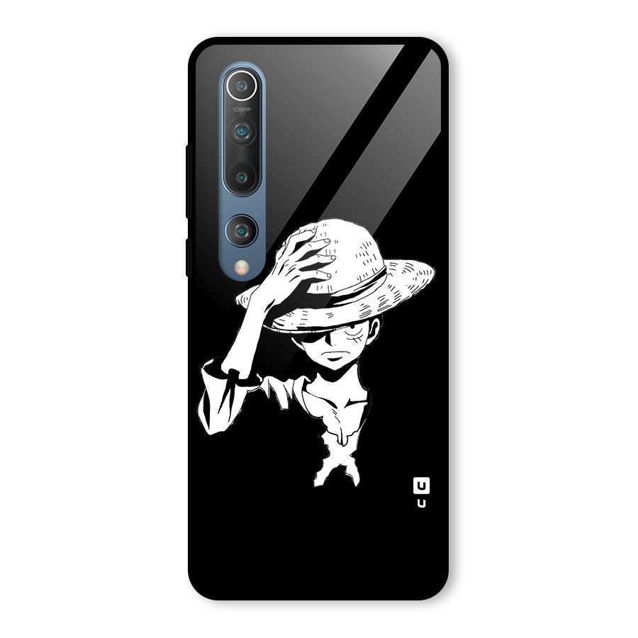 Anime One Piece Luffy Silhouette Glass Back Case for Mi 10