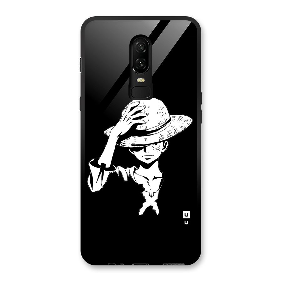 Anime One Piece Luffy Silhouette Glass Back Case for OnePlus 6