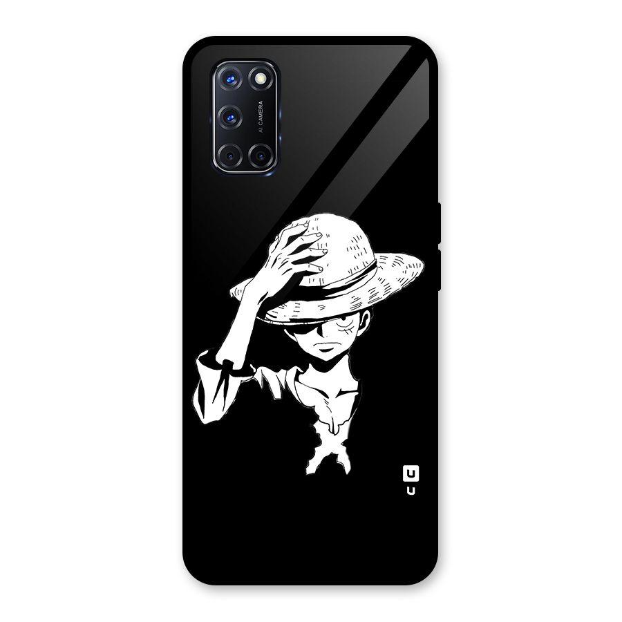 Anime One Piece Luffy Silhouette Glass Back Case for Oppo A52