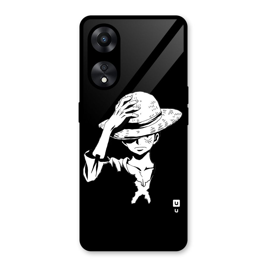 Anime One Piece Luffy Silhouette Glass Back Case for Oppo A78