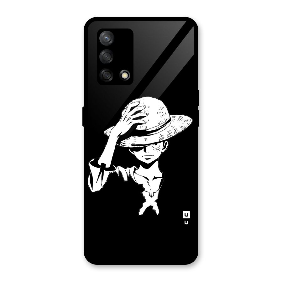 Anime One Piece Luffy Silhouette Glass Back Case for Oppo F19
