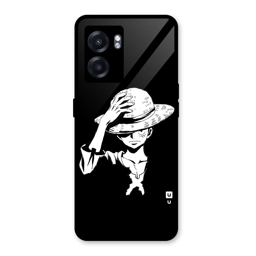 Anime One Piece Luffy Silhouette Glass Back Case for Oppo K10 (5G)