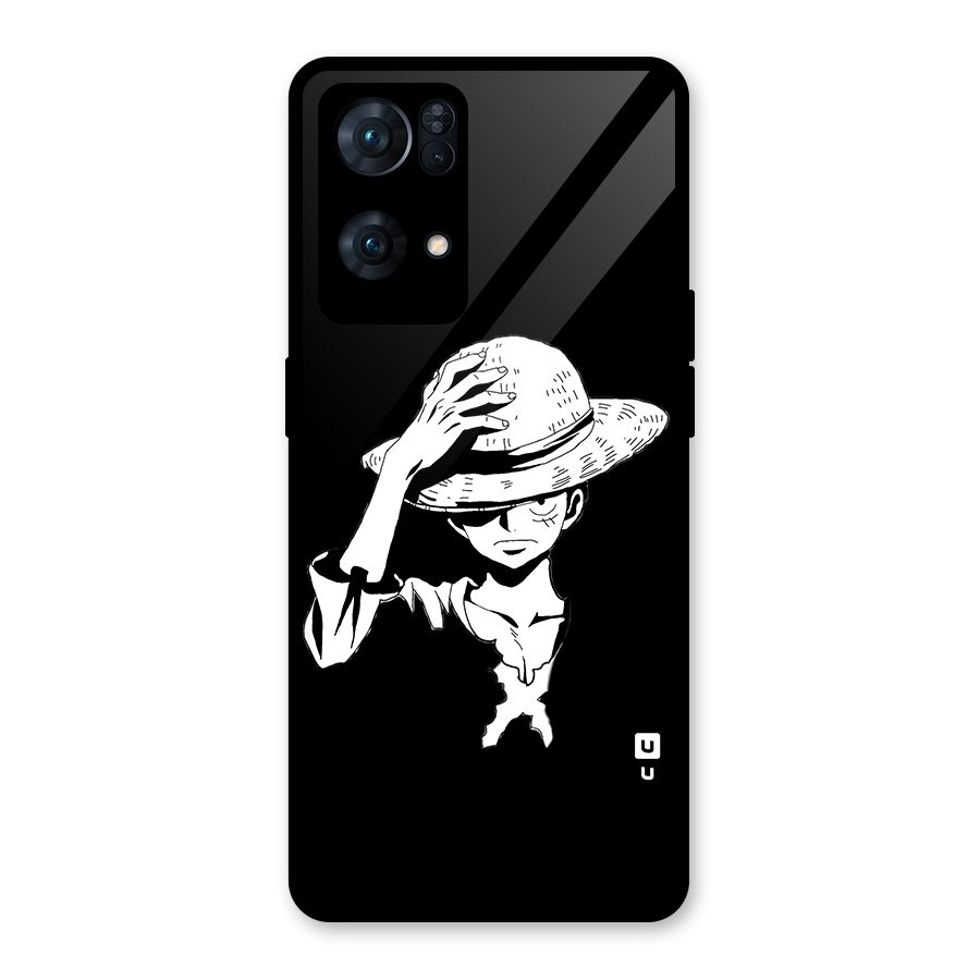 Anime One Piece Luffy Silhouette Glass Back Case for Oppo Reno7 Pro 5G