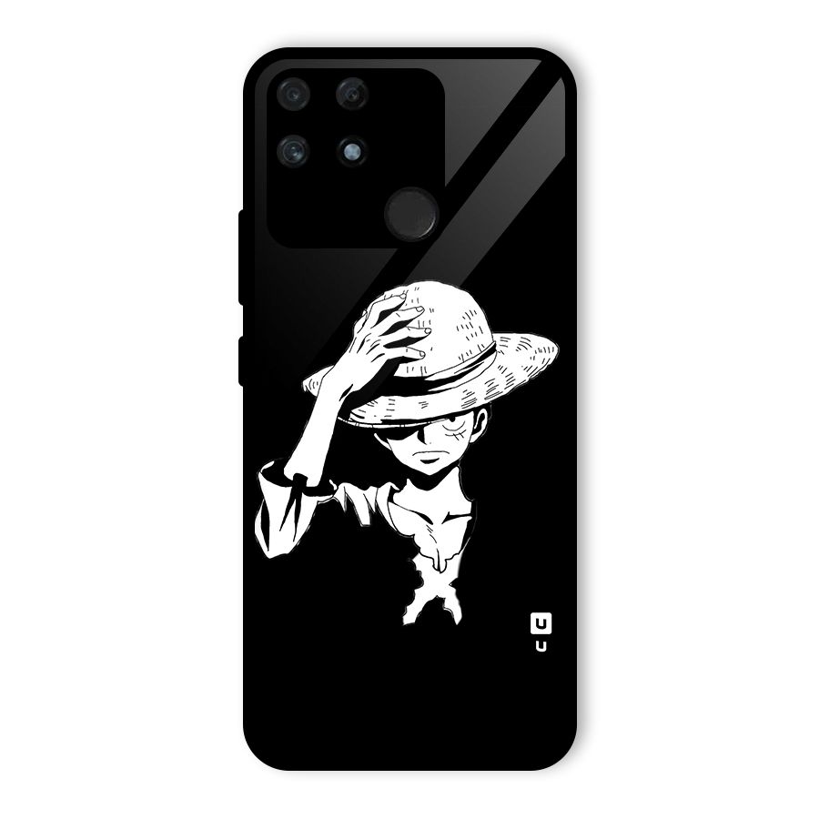 Anime One Piece Luffy Silhouette Glass Back Case for Realme Narzo 50A