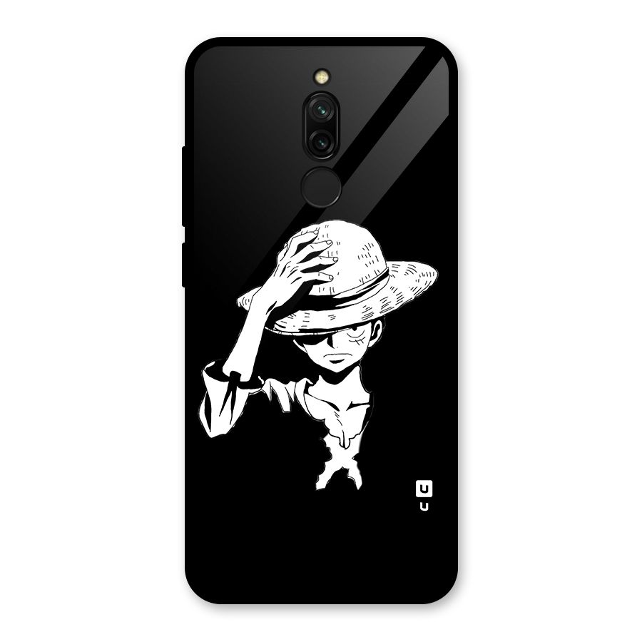 Anime One Piece Luffy Silhouette Glass Back Case for Redmi 8