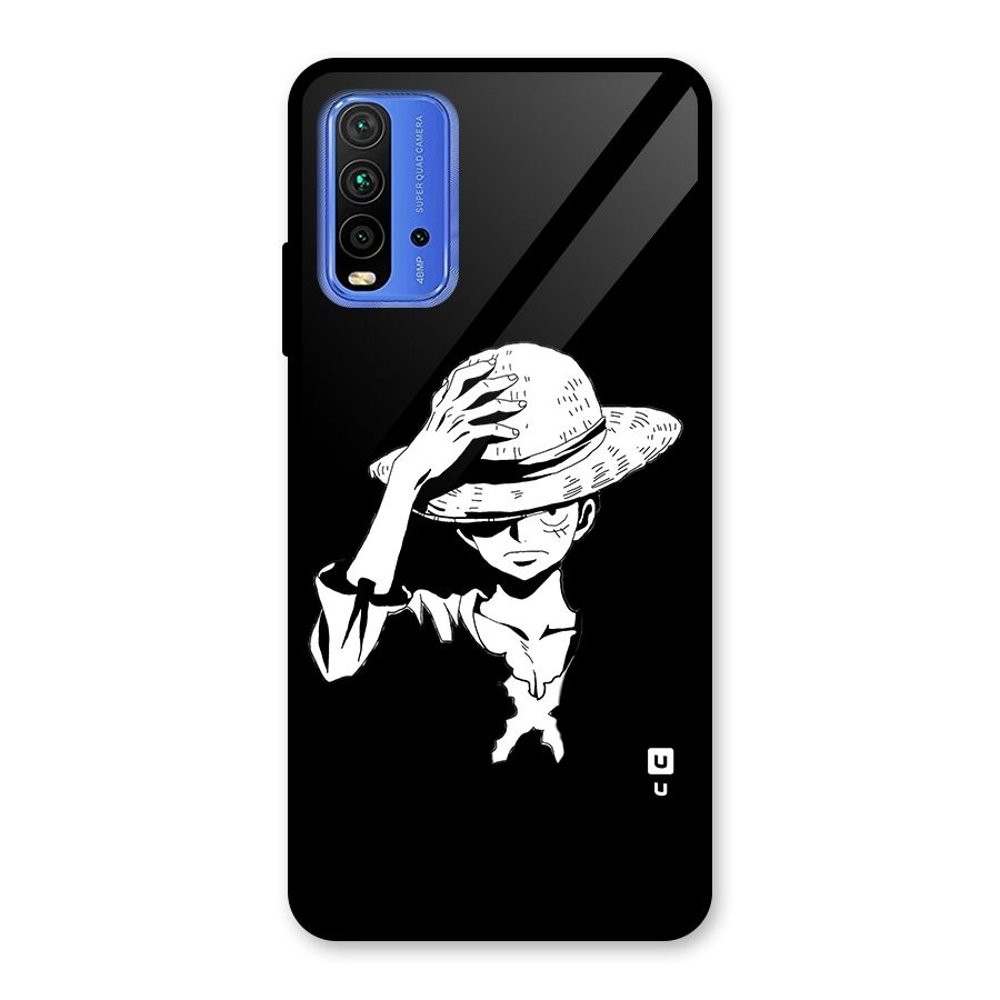 Anime One Piece Luffy Silhouette Glass Back Case for Redmi 9 Power