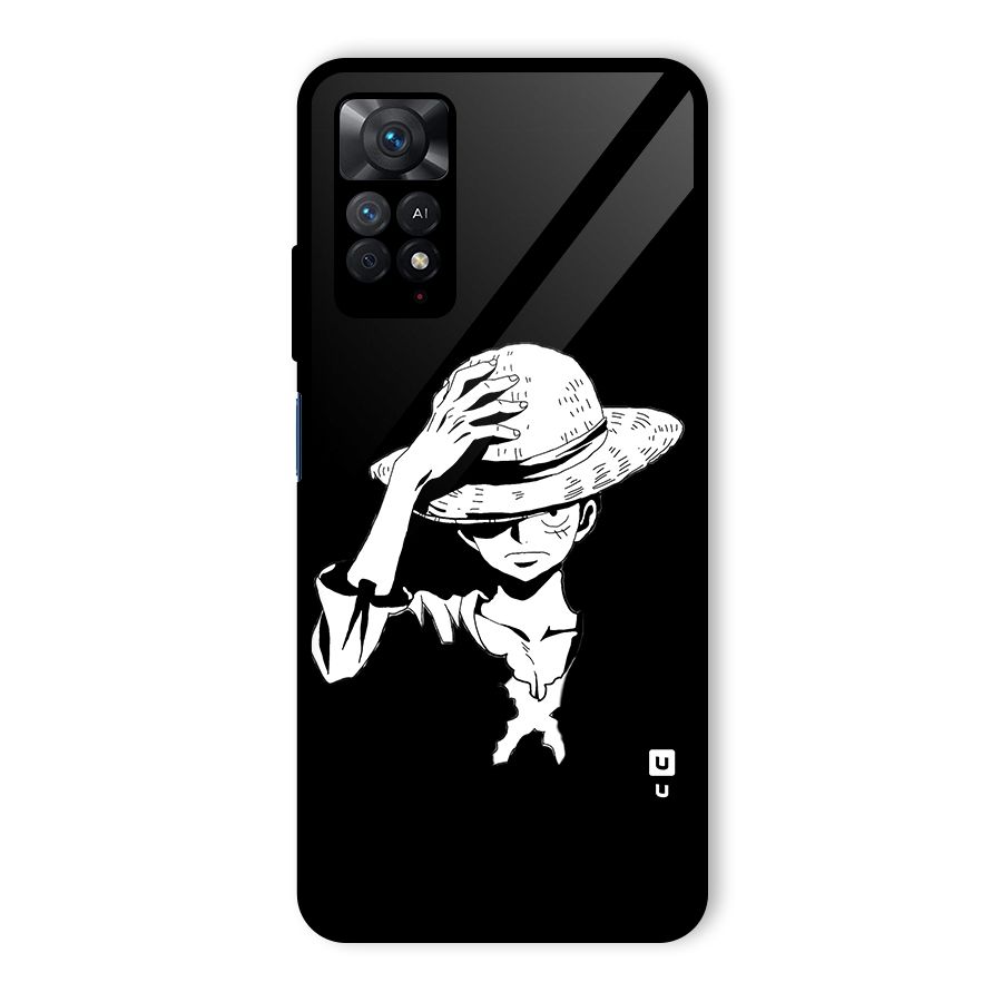 Anime One Piece Luffy Silhouette Glass Back Case for Redmi Note 11 Pro Plus 5G