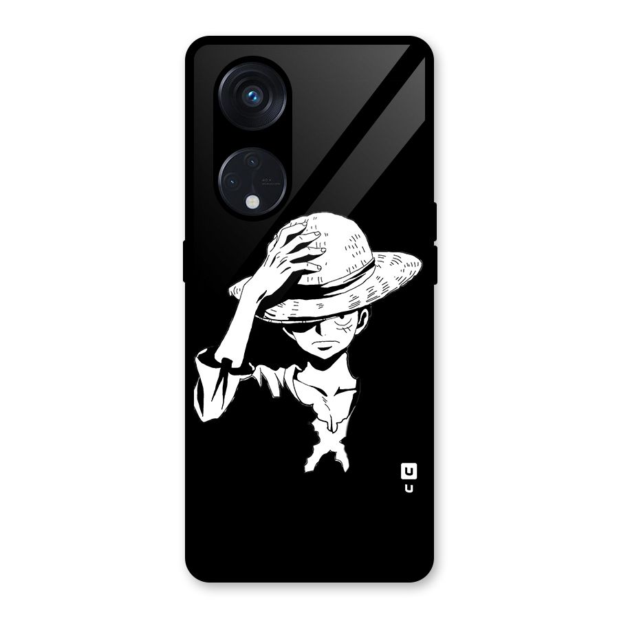 Anime One Piece Luffy Silhouette Glass Back Case for Reno8 T 5G