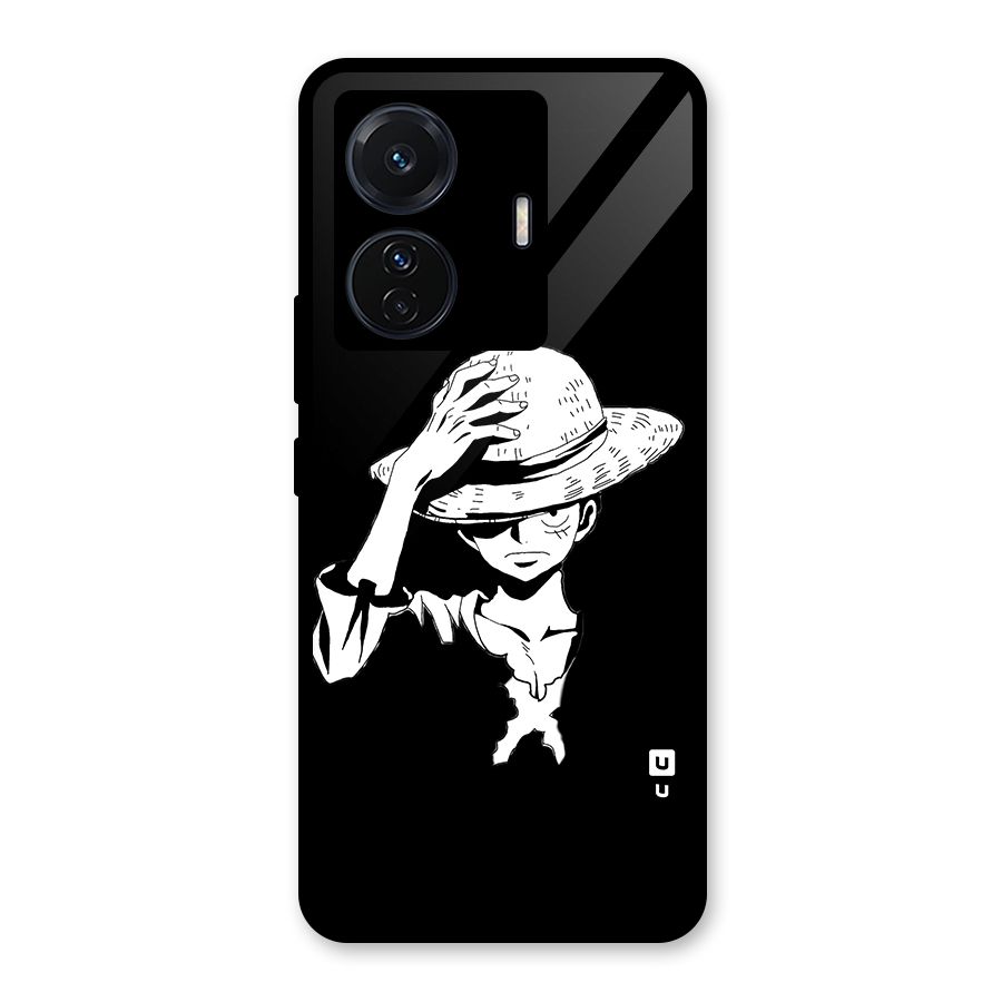 Anime One Piece Luffy Silhouette Glass Back Case for Vivo T1 Pro