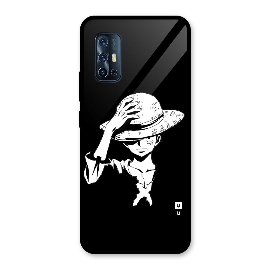 Anime One Piece Luffy Silhouette Glass Back Case for Vivo V17