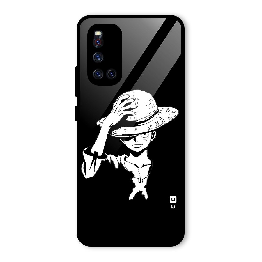 Anime One Piece Luffy Silhouette Glass Back Case for Vivo V19