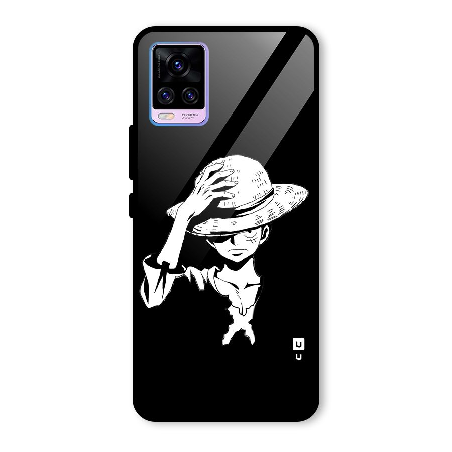 Anime One Piece Luffy Silhouette Glass Back Case for Vivo V20 Pro
