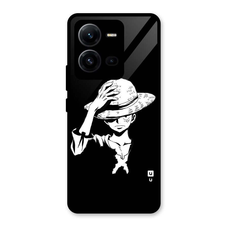 Anime One Piece Luffy Silhouette Glass Back Case for Vivo V25