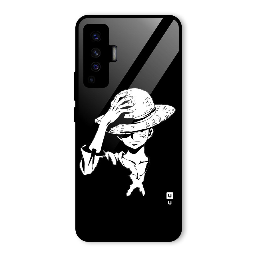 Anime One Piece Luffy Silhouette Glass Back Case for Vivo X50