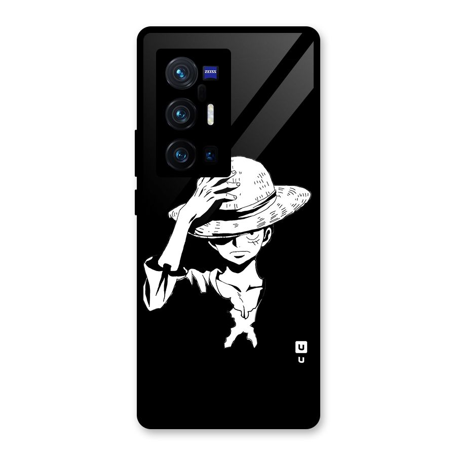 Anime One Piece Luffy Silhouette Glass Back Case for Vivo X70 Pro Plus