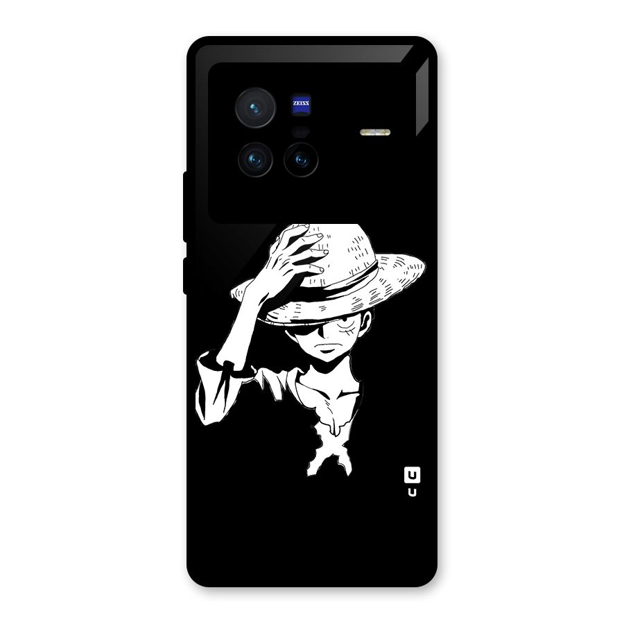 Anime One Piece Luffy Silhouette Glass Back Case for Vivo X80