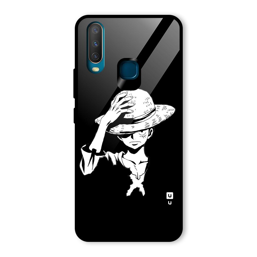Anime One Piece Luffy Silhouette Glass Back Case for Vivo Y15