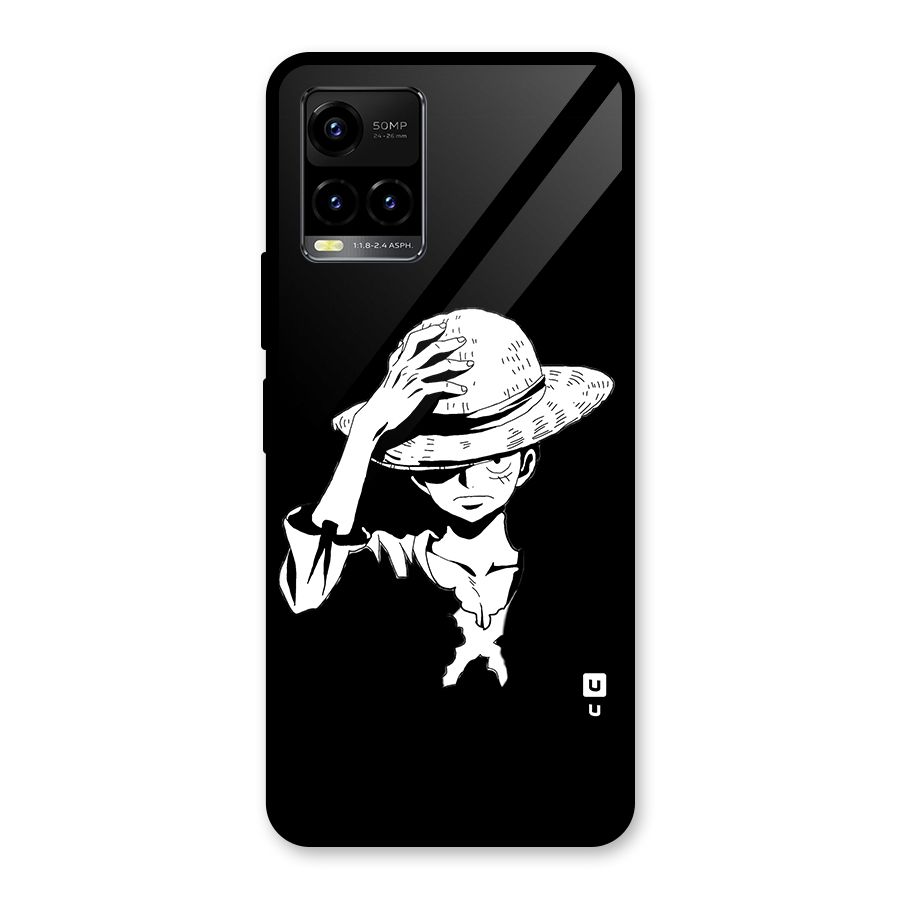 Anime One Piece Luffy Silhouette Glass Back Case for Vivo Y21A
