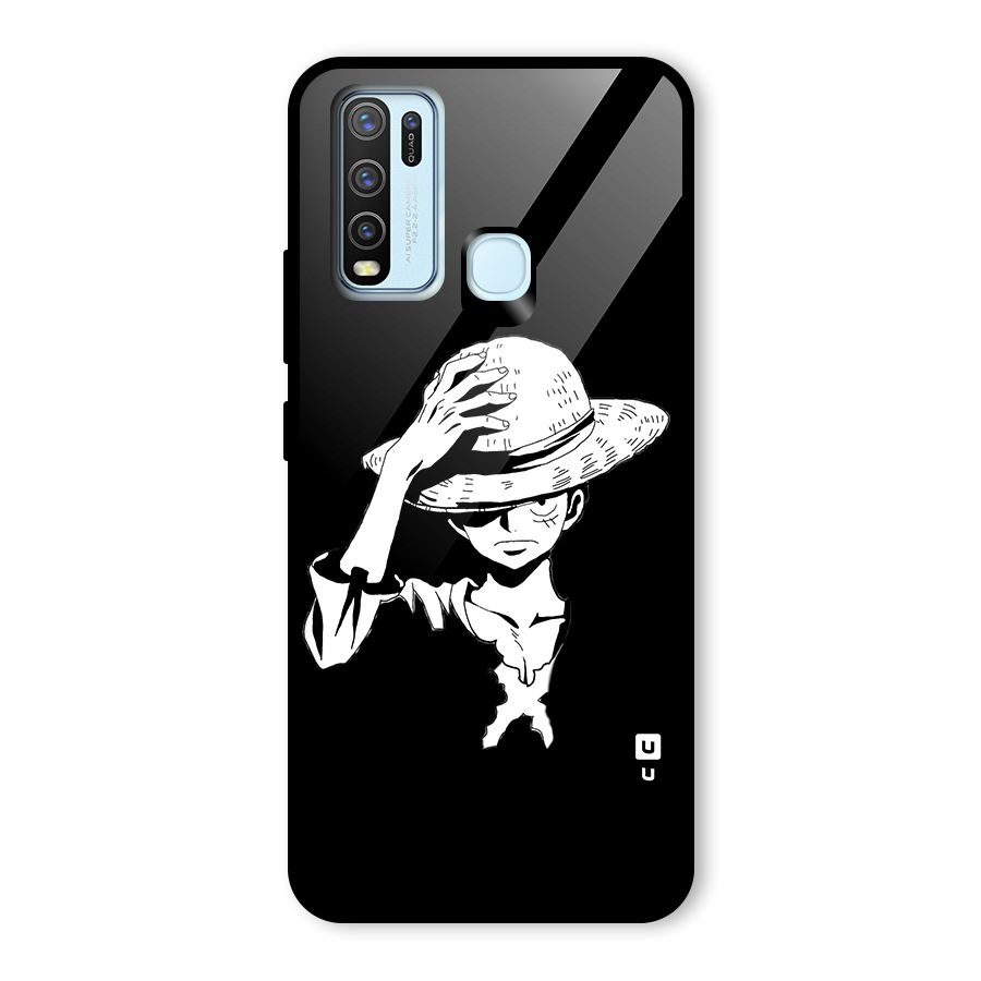 Anime One Piece Luffy Silhouette Glass Back Case for Vivo Y50
