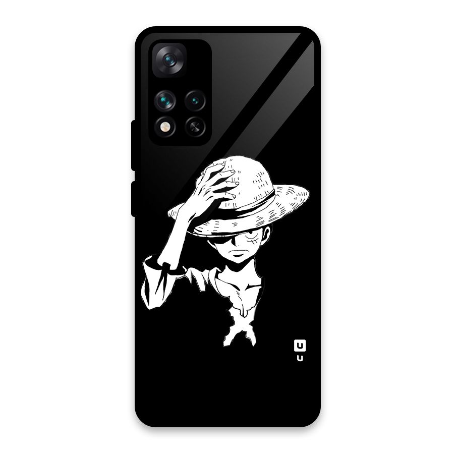 Anime One Piece Luffy Silhouette Glass Back Case for Xiaomi 11i 5G